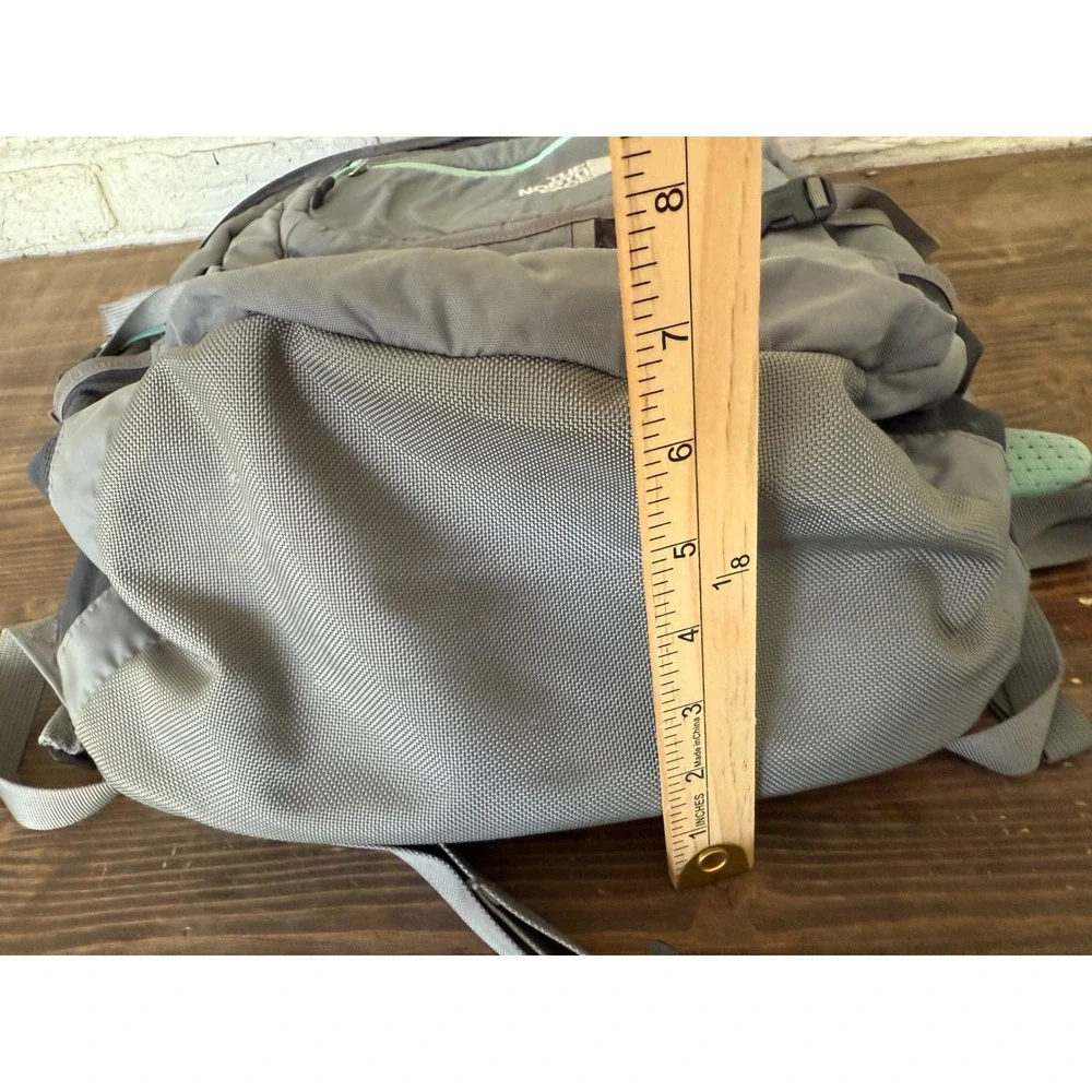 The North Face Recon Backpack Gray Teal Daypack Hiking School Travel Bag